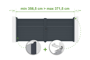 Portail battant ajustable en largeur 3,5m CARPATIA H.140cm alu gris thumbnail 1