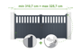 Puerta batiente regulable ancho 3m SANTIS H.140cm aluminio gris thumbnail 1