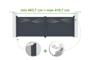 Portail battant ajustable en largeur 4m HALTI H.140cm alu gris thumbnail 1