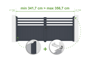 Verstellbares Drehtor Breite 3,4m NEVIS H.140cm grau Aluminium thumbnail 1