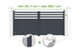 Portail battant ajustable en largeur 3,4m NEVIS H.160cm alu gris thumbnail 1