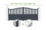 Portail battant ajustable en largeur 3m MEIJE H.140cm alu gris thumbnail 1