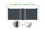 Verstellbares Drehtor Breite 3,5m GIONA H.140cm grau Aluminium thumbnail 1