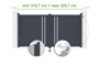 Adjustable swing gate width 3m GIONA H.140cm gray aluminum thumbnail 1