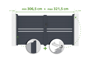 Adjustable swing gate in width 3m CIMONE H.160cm gray aluminum thumbnail 1