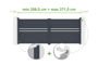 Portail battant ajustable en largeur  3,5m CIMONE H.140cm alu gris thumbnail 1