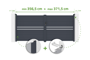 Adjustable swing gate in width 3.5m CIMONE H.160cm gray aluminum thumbnail 1