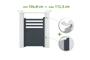 Gate adjustable in width 1m NEVIS H.140cm gray aluminum thumbnail 1