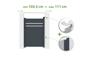 Cancello regolabile in larghezza 1m CIMONE H.140cm grigio alluminio thumbnail 1