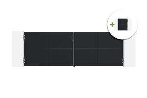 3.5m NALI steel swing gate, 120cm high, black + 120cm high pedestrian gate, black main_image