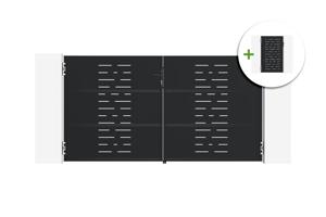 3m NALI ARLBERG steel swing gate, 160cm high, black + 160cm high pedestrian gate, black main_image