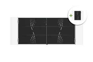 NALI VELETA 3m Steel Swing Gate, 140cm High, Black + 140cm High Pedestrian Gate main_image