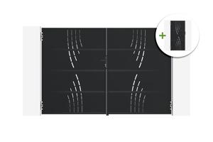 Portail battant acier 3m NALI VELETA H.200cm noir + Portillon H.200cm noir main_image