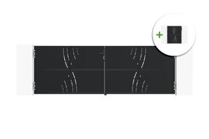3,5 m Stahl-Schwingtor NALI VELETA H.120 cm schwarz + 120 cm schwarzes Fußgängertor main_image