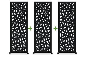 Set of 3 RUIVO decorative panels, 160cm high, with a full pattern main image