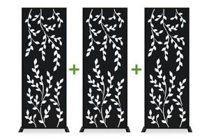 Set of 3 FOLYA decorative panels, 160cm high, with a full pattern main image