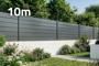 10 m langes VANO-Zaunelement, 90 cm hoch, graues Aluminium main_image thumbnail