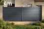 4 m langes VANO-Zaunelement, 150 cm hoch, graues Aluminium main_image thumbnail