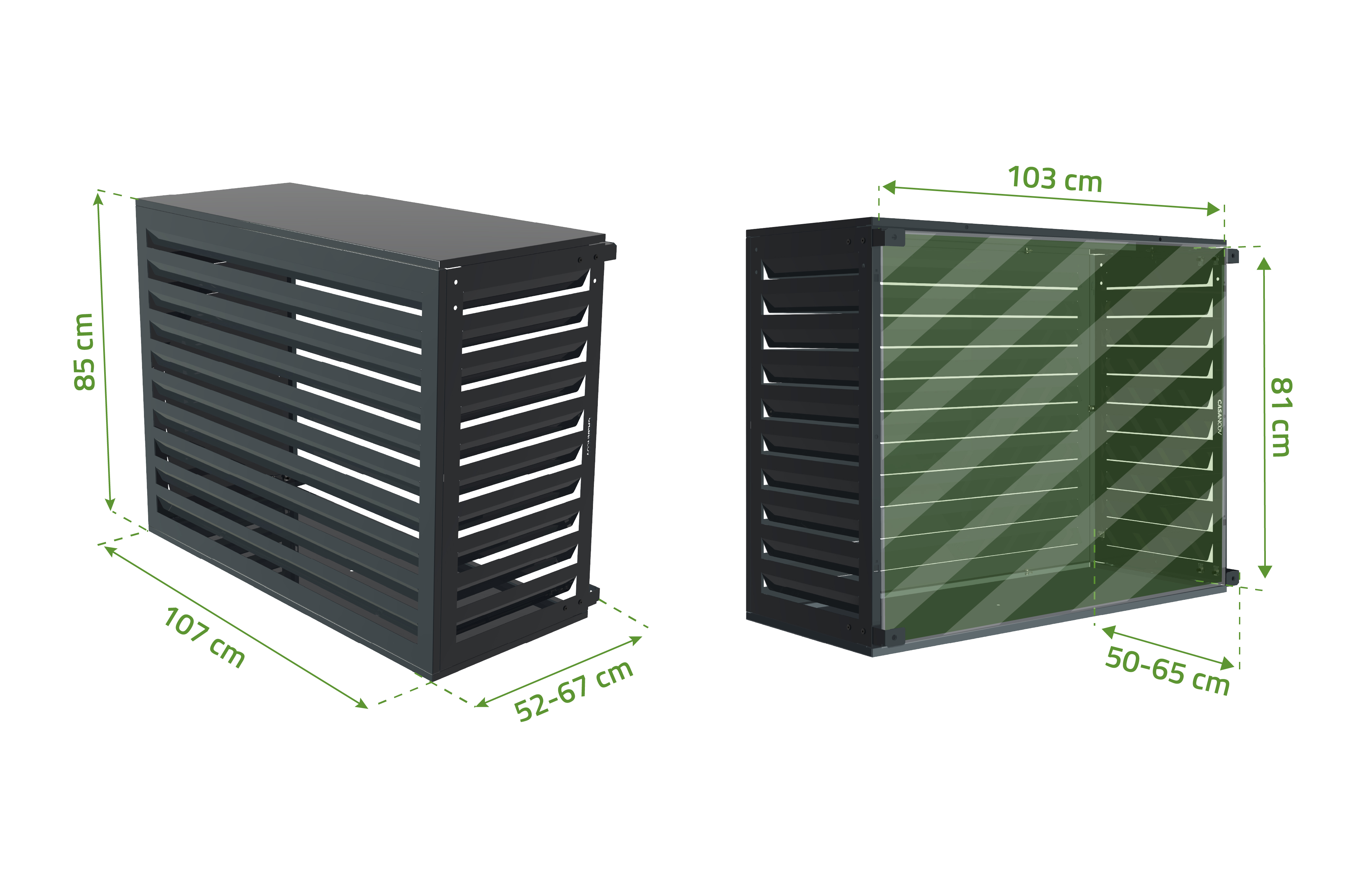 Cache clim acier Amaro avec face inférieure – Taille M 3