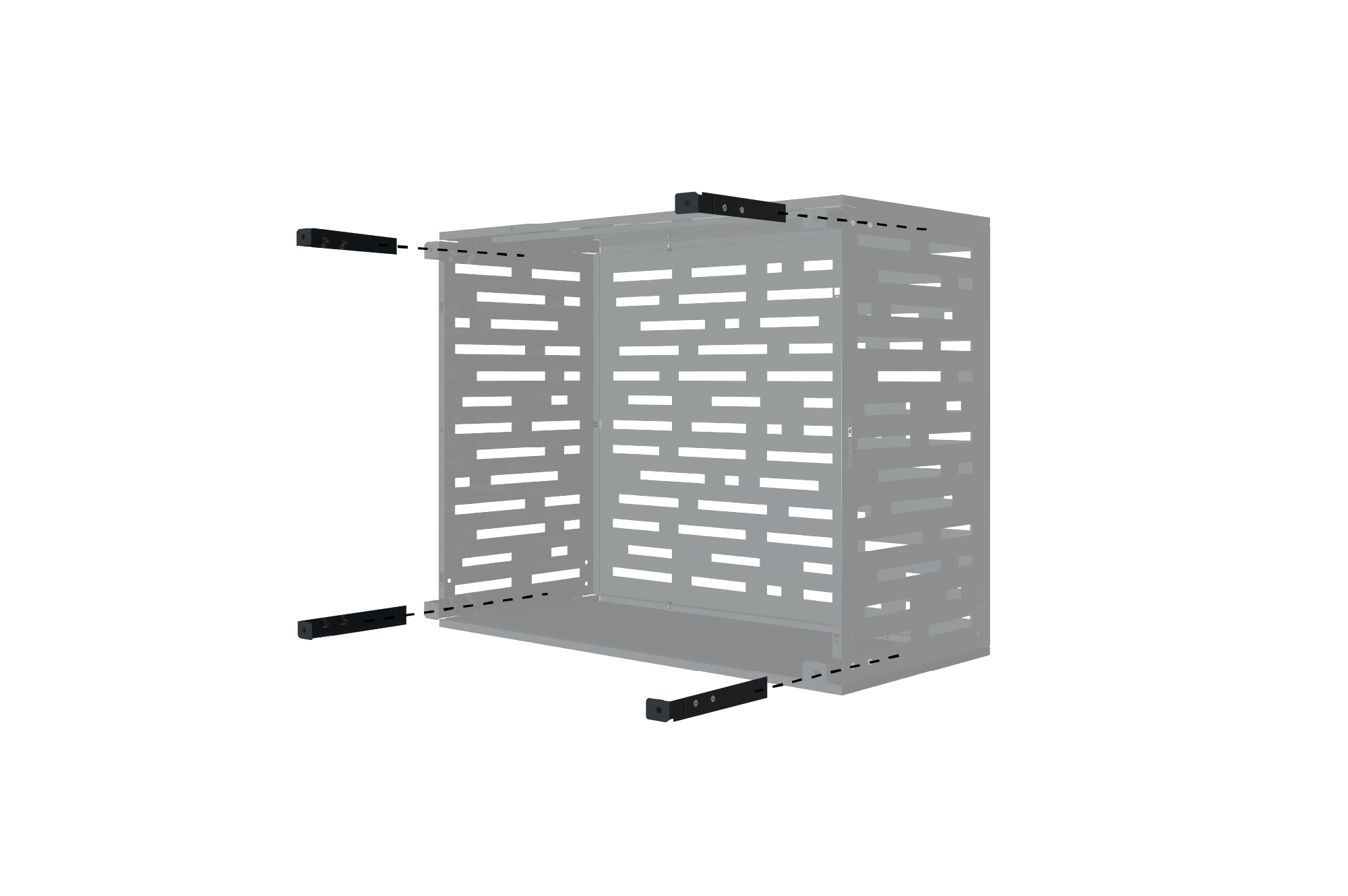 Arlberg Amaro stalen airconditionerhoes met bodemplaat – Maat M 8