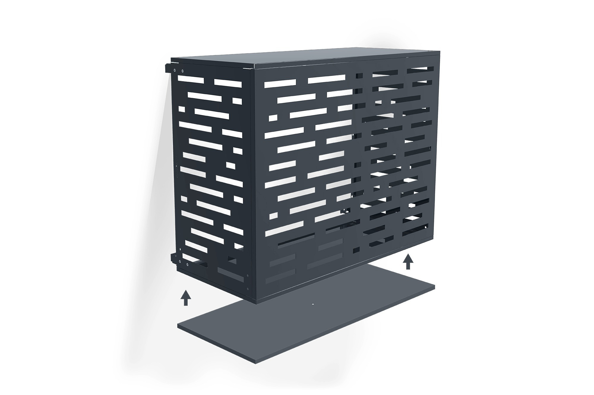 Arlberg Amaro stalen airconditionerhoes met bodemplaat – Maat M 2