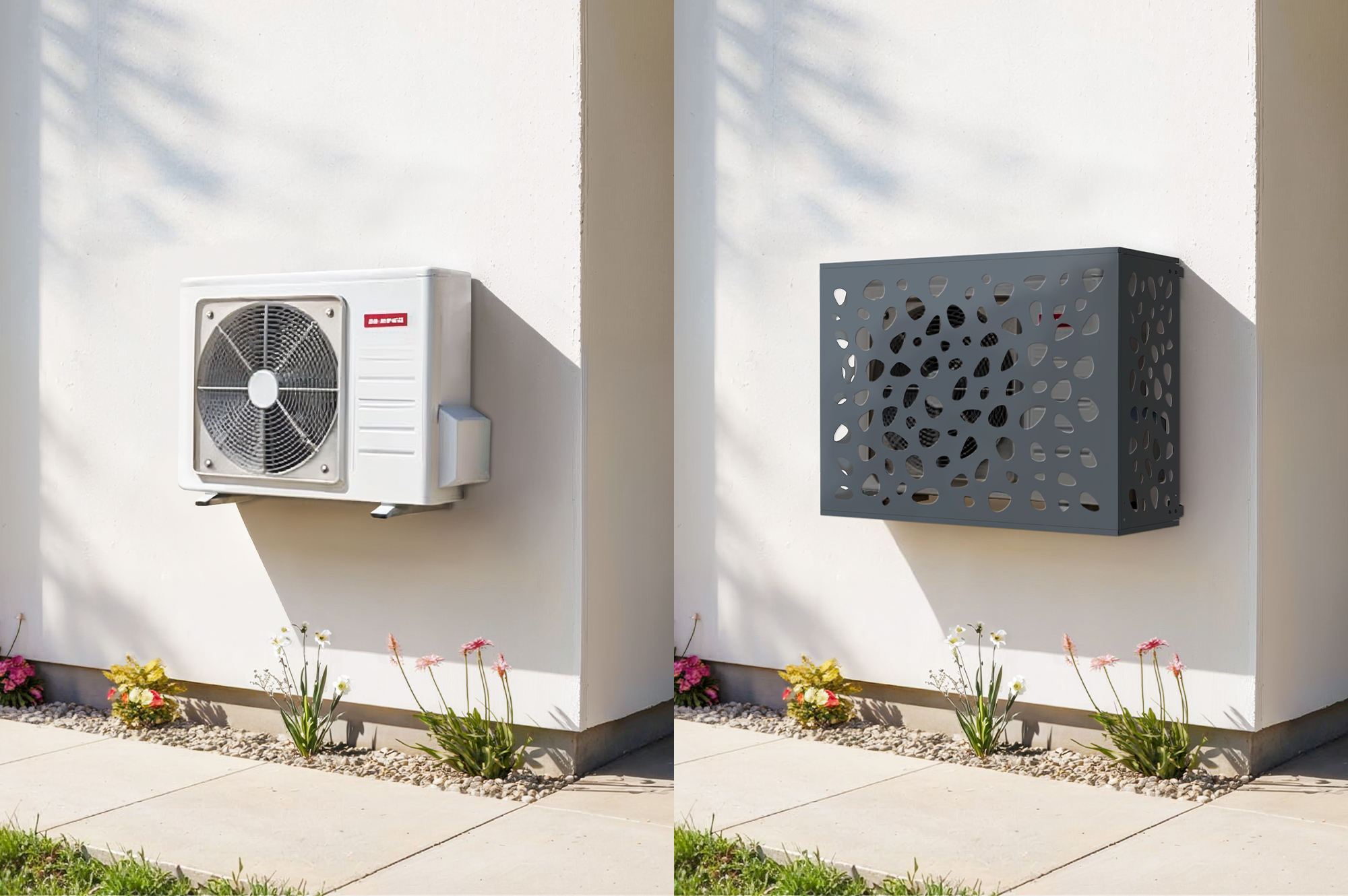 Amaro Sunny stalen airconditionerhoes met bodemplaat – Maat M 13