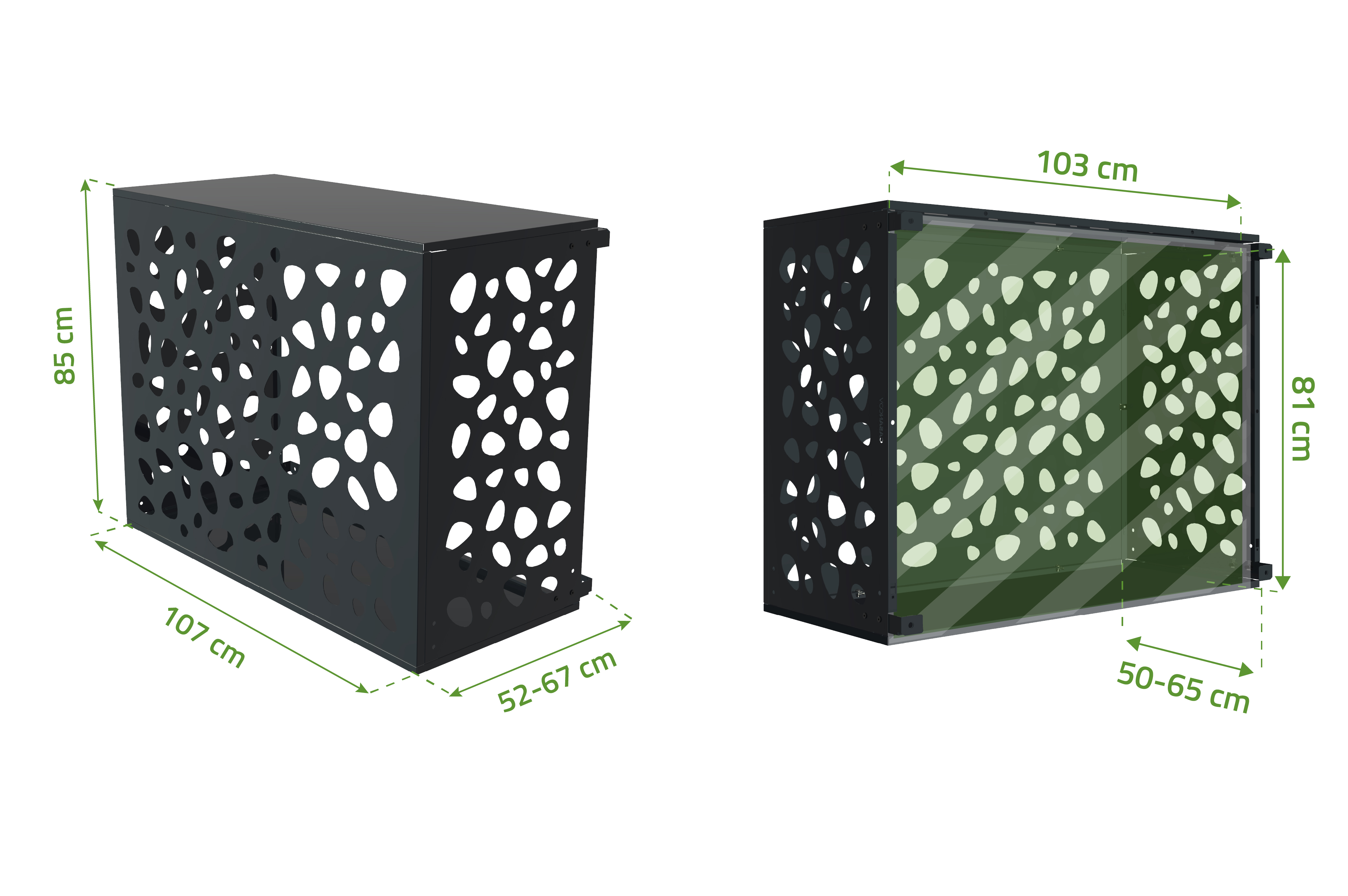 Amaro Sunny stalen airconditionerhoes met bodemplaat – Maat M 3