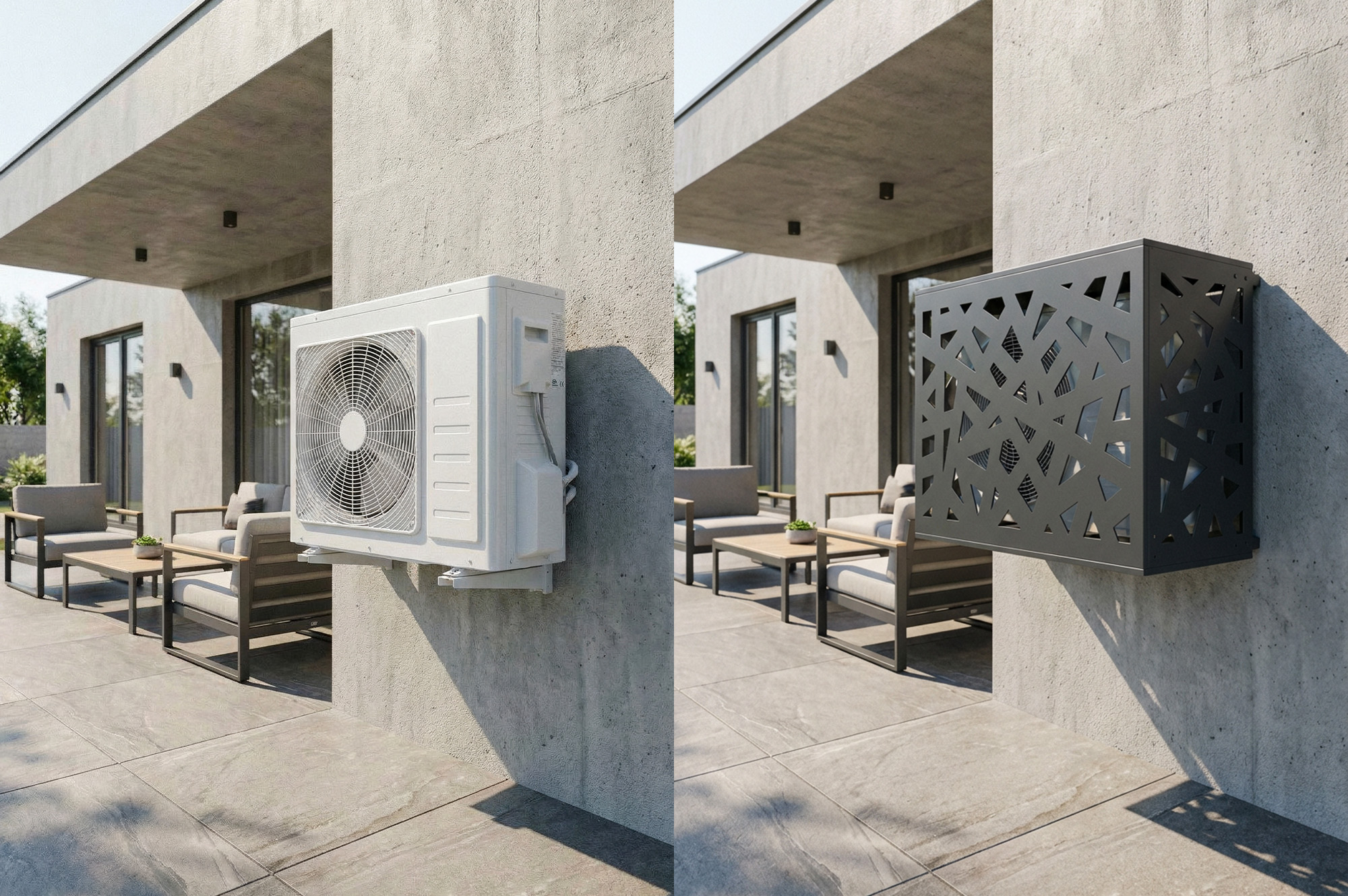 Cache clim & pompe à chaleur Amaro Ruivo avec face inférieure acier – Taille M 12