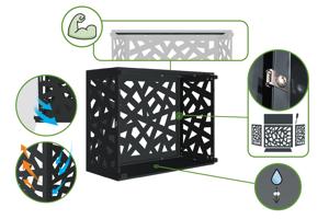 Cache clim & pompe à chaleur Amaro Ruivo avec face inférieure acier – Taille M 9
