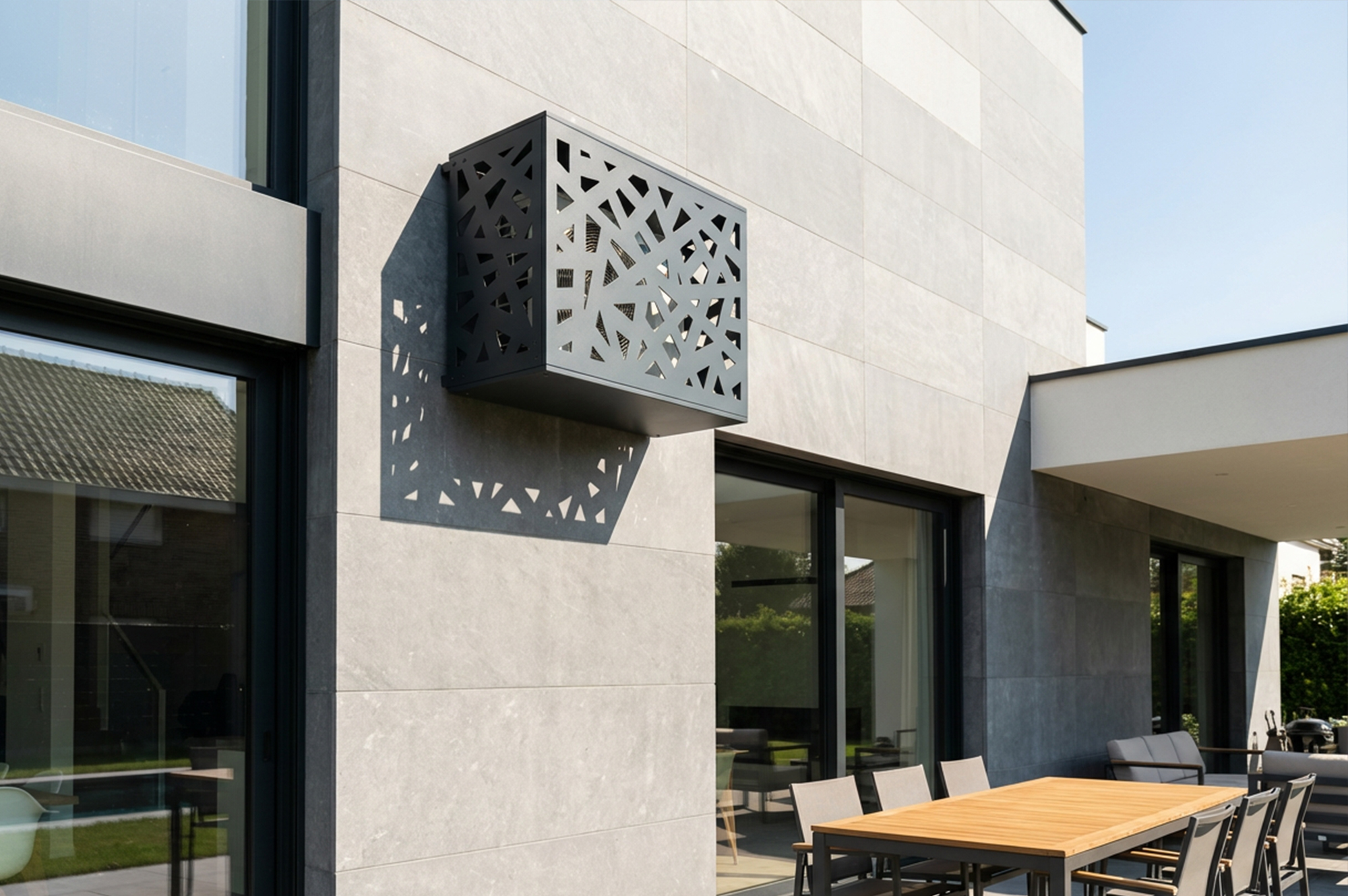 Cache clim & pompe à chaleur Amaro Ruivo avec face inférieure acier – Taille M 4