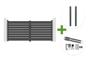 Portail battant 3,5m VOGEL H.160cm gris + 2 poteaux ELDA + motorisation RANGER B150 main_image thumbnail