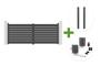 Portail battant 4m VOGEL H.180cm gris + 2 poteaux ELDA + motorisation BUNKER B500 main_image thumbnail