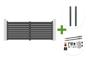 Portail battant 4m VOGEL H.180cm gris + 2 poteaux ELDA + motorisation TANKER B250 main_image thumbnail