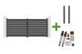 Portail battant 3,5m VOGEL H.160cm gris + 2 poteaux ELDA + motorisation TANKER B700 main_image thumbnail