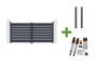 Portail battant 3m VOGEL H.140cm gris + 2 poteaux ELDA + motorisation TANKER B700 main_image thumbnail