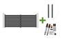 Portail battant 4m VOGEL H.180cm gris + 2 poteaux ELDA + motorisation TANKER B700 main_image thumbnail