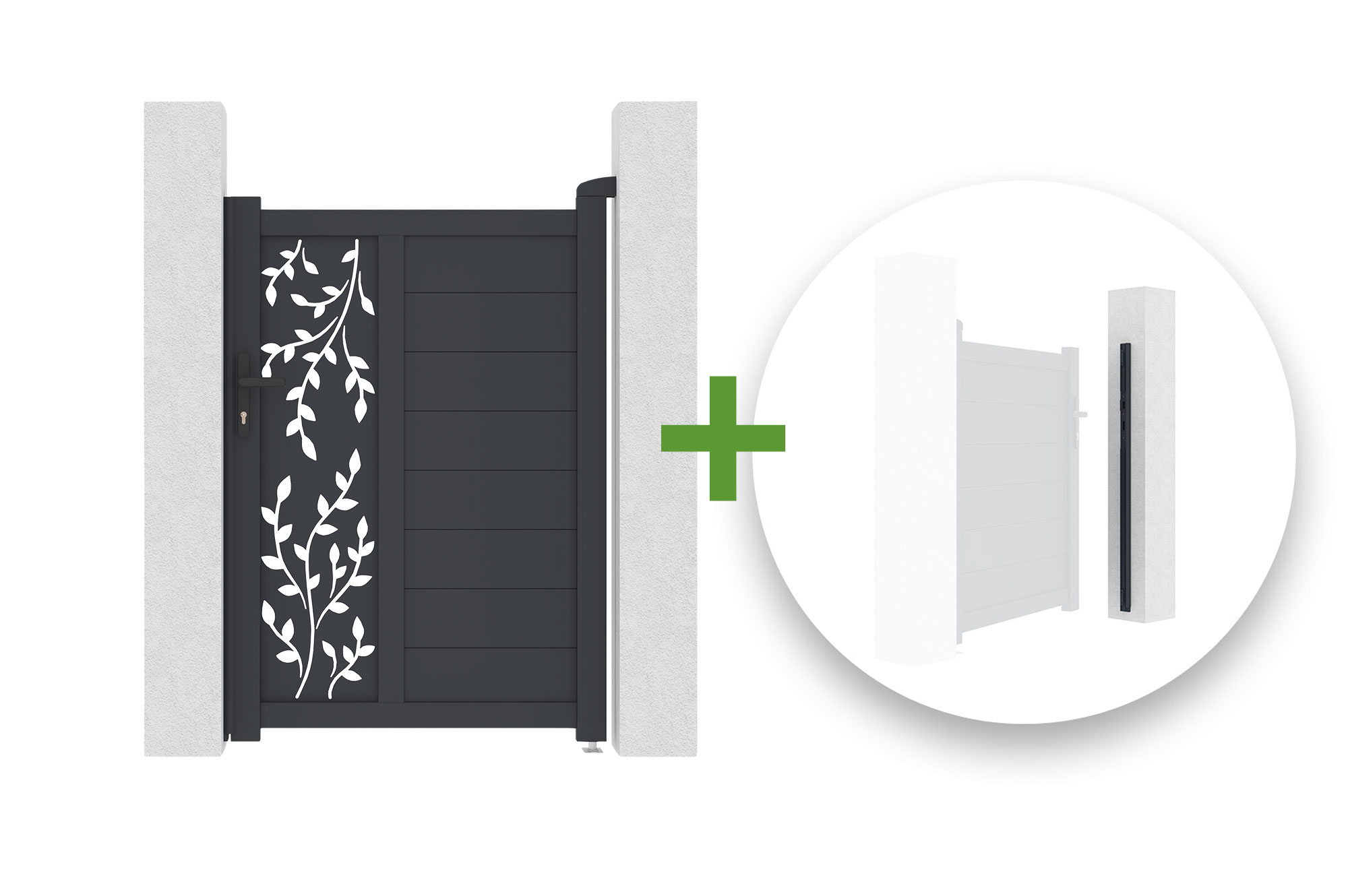 1m FOLYA gate H.140cm + Opening reversal kit
