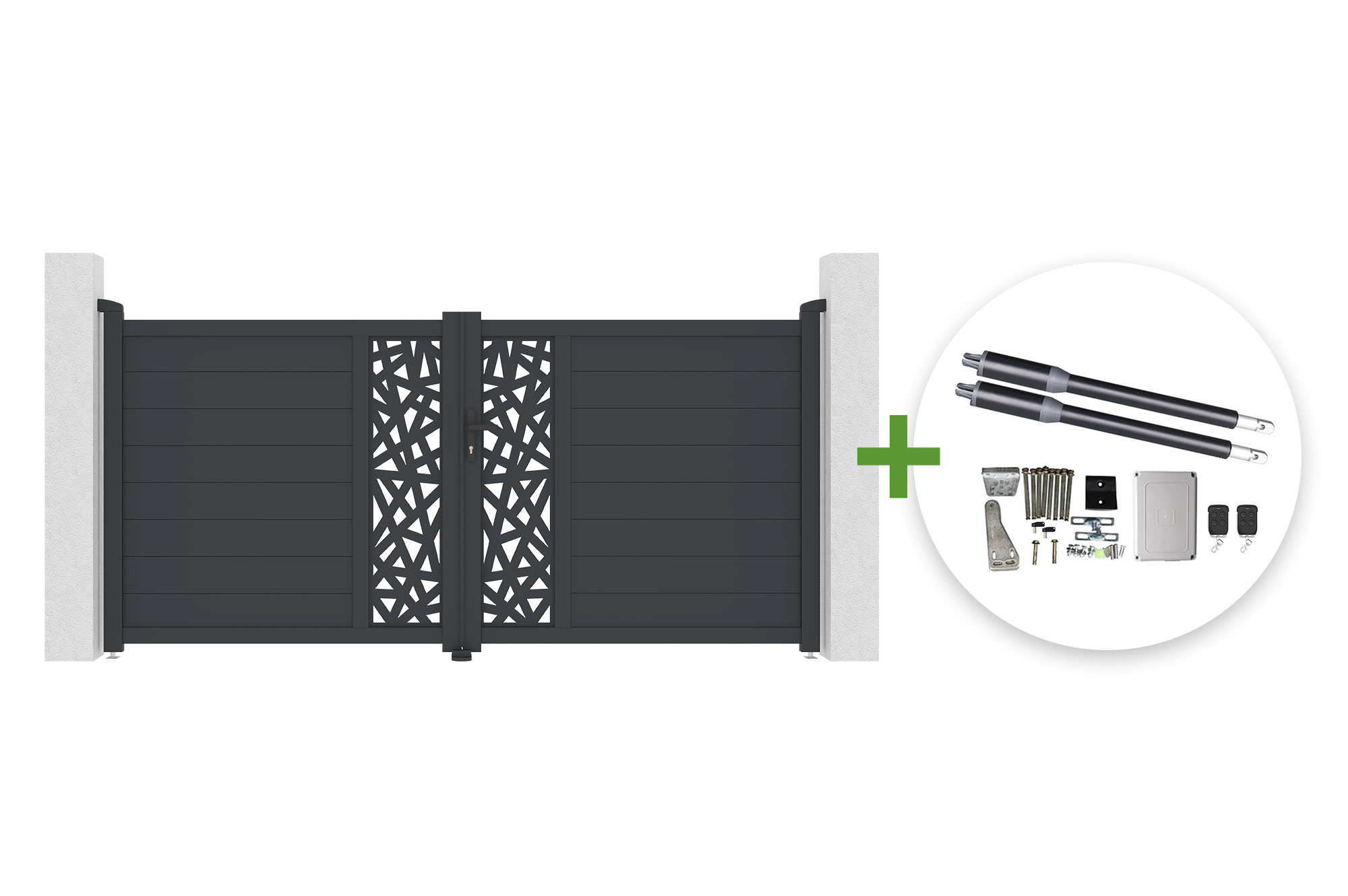 Brama skrzydłowa z napędem RUIVO 3m, wys. 140cm + silnik RANGER B150