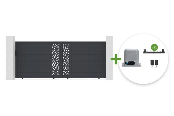 4m RUIVO motorized sliding gate, 160cm high + RANGER C300 motor main image