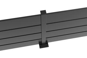 VELINO semi-openwork black steel fence, 4m x H.80cm 6