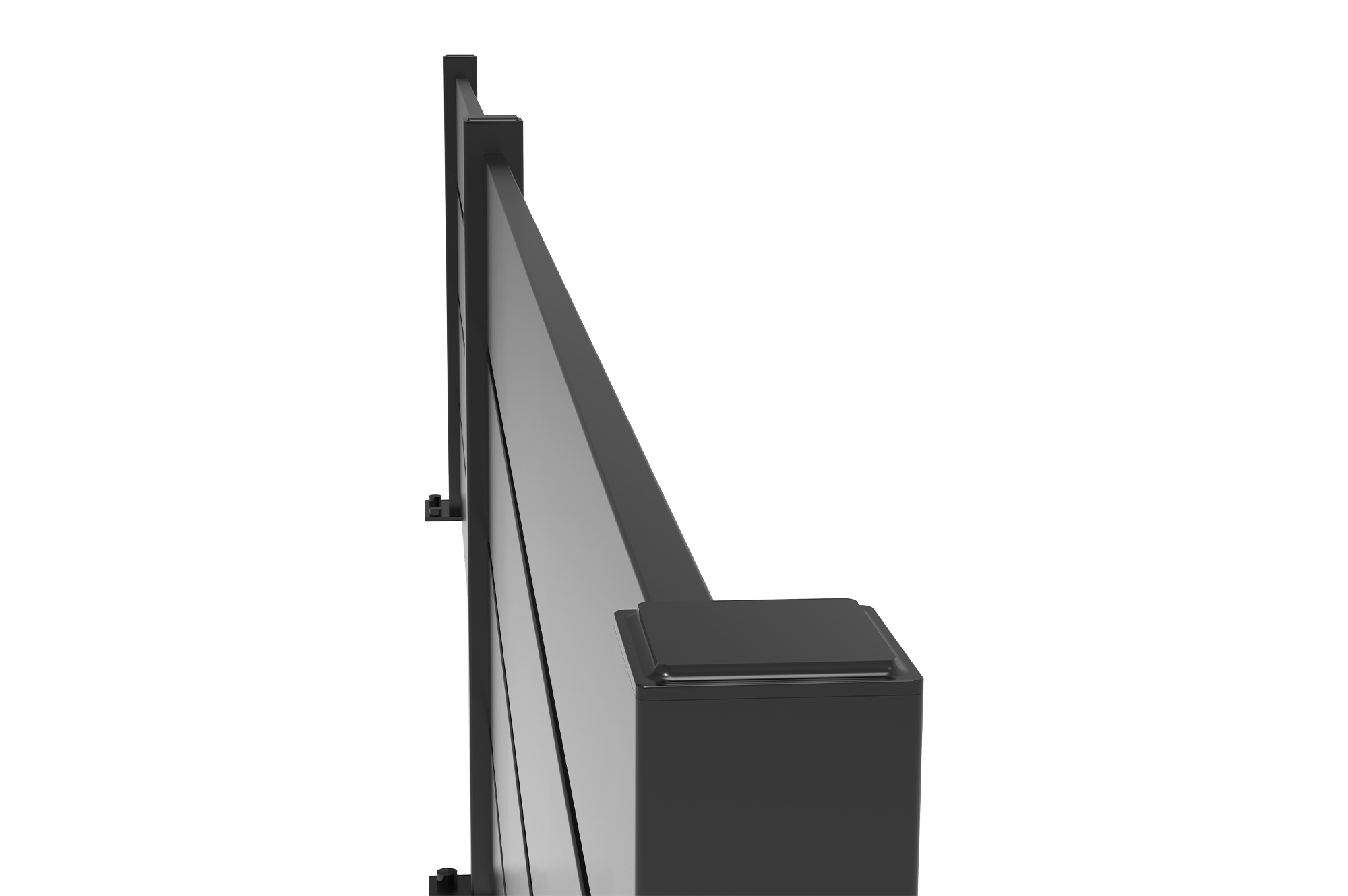 Gard VELINO semi-ajurat din oțel negru, 4m x H.80cm 5