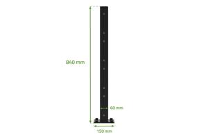 VELINO semi-openwork black steel fence, 4m x H.80cm 10