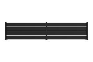 VELINO semi-openwork black steel fence, 4m x H.80cm 3