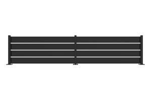 VELINO semi-openwork black steel fence, 4m x H.80cm 7