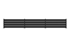 VELINO poloprolamovaný černý ocelový plot 6m x V. 80cm 7