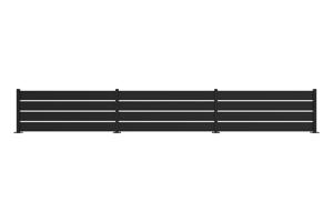 VELINO poloprolamovaný černý ocelový plot 6m x V. 80cm 3