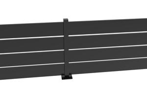 VELINO pol-otvorena črna jeklena ograja 10 m x V 80 cm 6