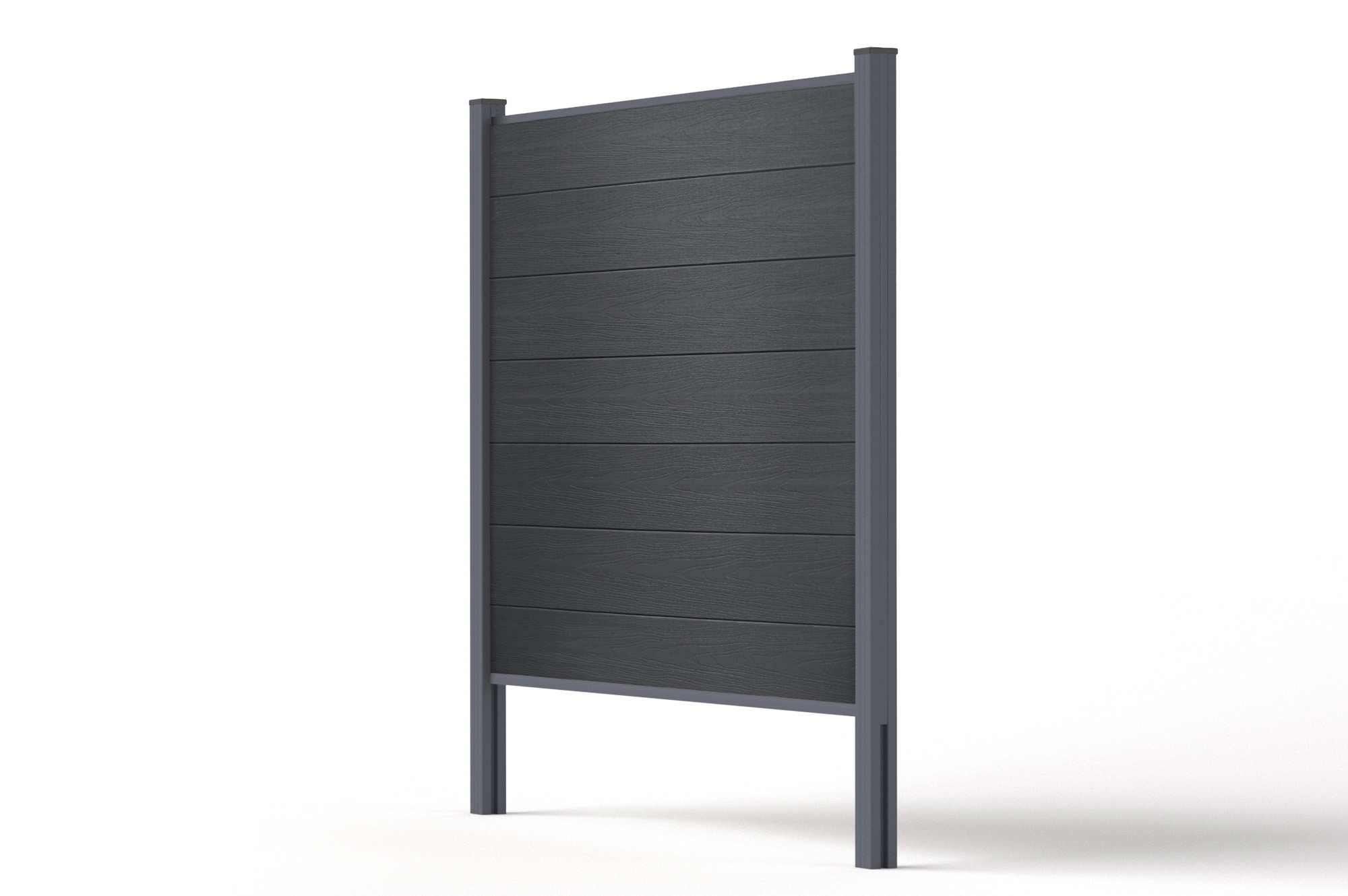 4 m STOCKHORN-komposiittiaita, 150 cm korkea, maahan asennettava, harmaa 5