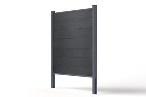 Clôture bois composite 6m STOCKHORN H.150cm à sceller gris 5