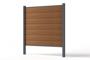 6m STOCKHORN composite fence, 150cm high, teak finish, for in-ground installation 5